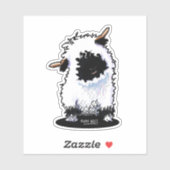 Zwarte Schaap KiniArt Sticker (Vel)