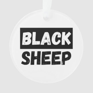 Zwarte Schaap Krachtig Vervuild Rebellie Streetwea Ornament