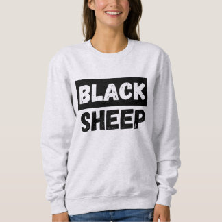 Zwarte Schaap Krachtige Typografie Rebel Entourage Trui