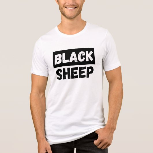 Zwarte Schaap Krachtige Typografie Rebellengroep K Tri-Blend Shirt (Voorkant)