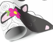 Zwarte schaap met witte wol cadeaupapier (Rol Hoek)