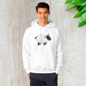 Zwarte schaap met witte wol hoodie