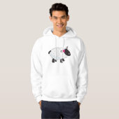 Zwarte schaap met witte wol hoodie (Voorkant volledig)
