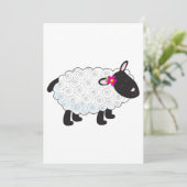 Zwarte schaap met witte wol kaart (Staand voorkant)