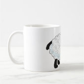 Zwarte schaap met witte wol koffiemok (Links)