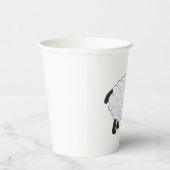 Zwarte schaap met witte wol papieren bekers (Rechts)