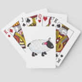 Zwarte schaap met witte wol pokerkaarten (Achterkant)