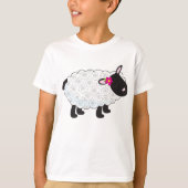 Zwarte schaap met witte wol t-shirt (Voorkant)