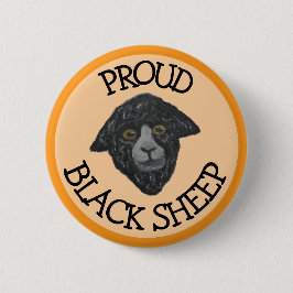 Zwarte Schaap Oranje Button