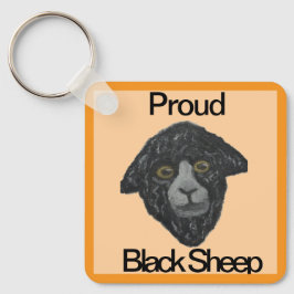 Zwarte Schaap Oranje Sleutelhanger