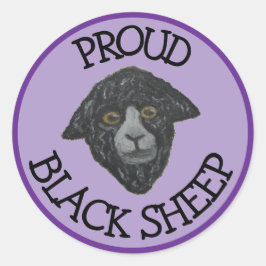 Zwarte Schaap paarse Sticker
