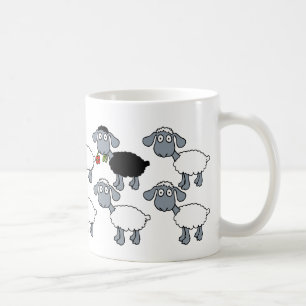 Zwarte Schaap Witte Kudde Opvallen in de Menigte! Koffiemok