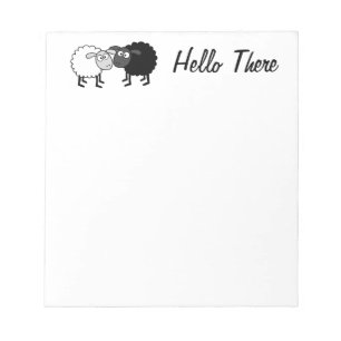 Zwarte Schaap Witte Schaap 5,5" x 6" Notitieblok 4
