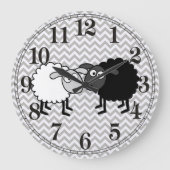 Zwarte schaap Witte schaap Ronde (Grote wandklok) Grote Klok (Voorkant)