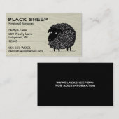 Zwarte schaar op achtergrond van Faux-houtstijl Visitekaartje (Voorkant / Achterkant)