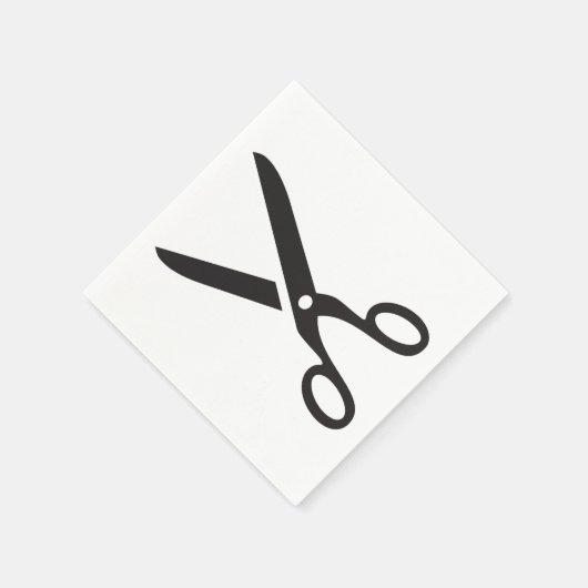 Zwarte schaar servetten (Hoek)