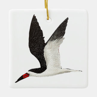 Zwarte Schaarbek Keramisch Ornament