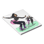 zwarte schaatser notitieblok (Schuin)