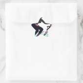 zwarte schaatser ster sticker (Tas)