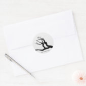 Zwarte Schaduwkleding Ronde Sticker (Envelop)