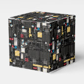 Zwarte schakelkaart bedankdoosjes (Voorkant Zijde)