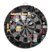 Zwarte schakelkaart dartbord (Voorkant)
