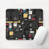 Zwarte schakelkaart muismat (Met muis)