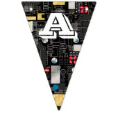 Zwarte schakelkaart vlaggetjes (Derde vlag)