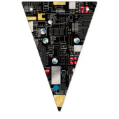 Zwarte schakelkaart vlaggetjes (Eerste vlag)