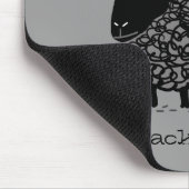 Zwarte Schapel met aangepaste tekst Muismat (Hoek)