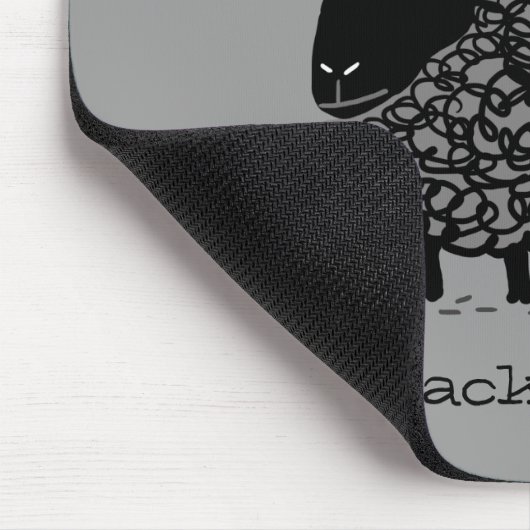 Zwarte Schapel met aangepaste tekst Muismat (Hoek)