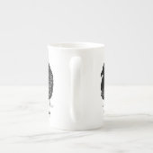 Zwarte Schapel met aangepaste tekst Porselein Kop (Achterkant)