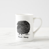 Zwarte Schapel met aangepaste tekst Porselein Kop (Rechts)