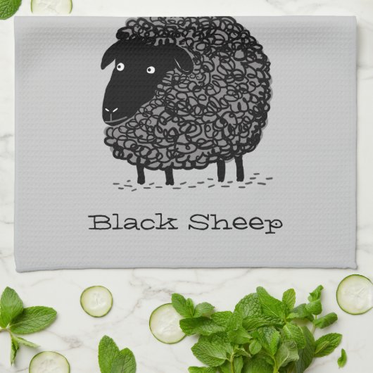 Zwarte Schapel met aangepaste tekst Theedoek (Gevouwen)