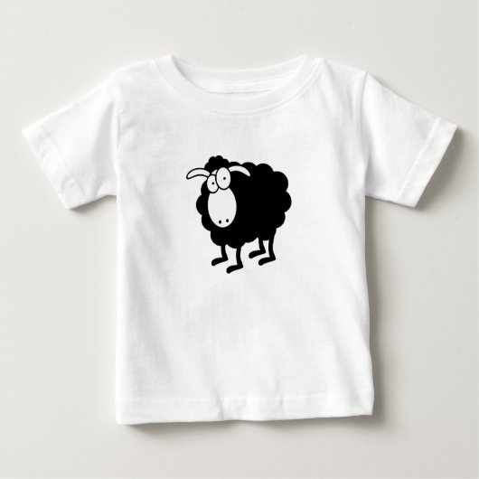 Zwarte schapen baby T-Shirt (Voorkant)