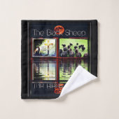 Zwarte schapen bad handdoek (Wasdoekje)