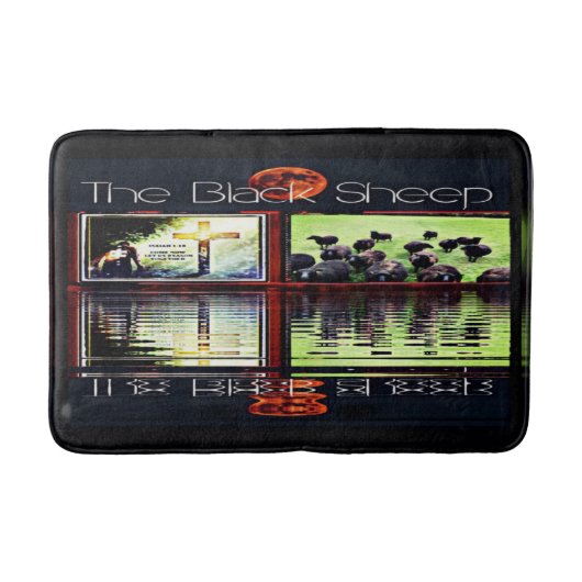 Zwarte schapen badmat (Voorkant)