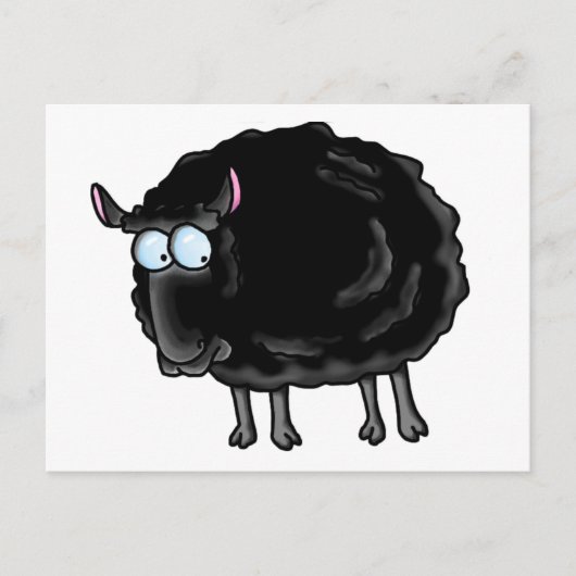 Zwarte schapen briefkaart (Voorkant)