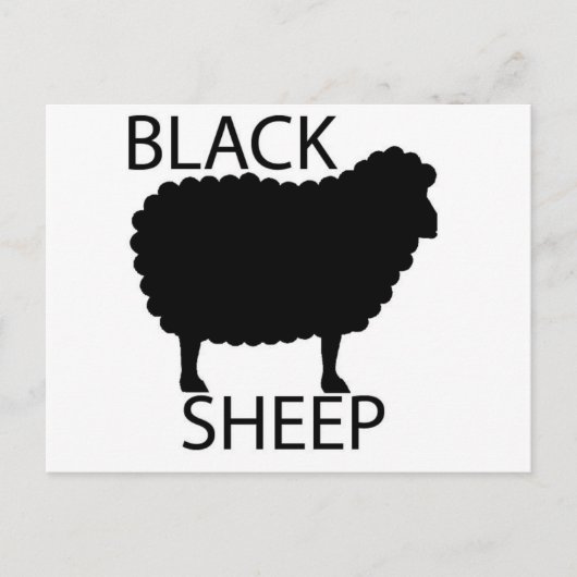 Zwarte schapen briefkaart (Voorkant)