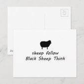 zwarte schapen briefkaart (Voorkant / Achterkant)