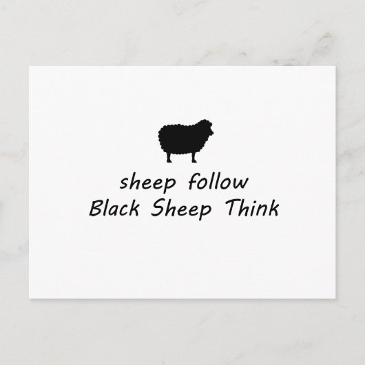 zwarte schapen briefkaart (Voorkant)
