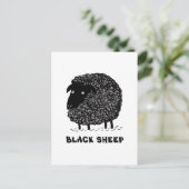 Zwarte schapen briefkaart (Staand voorkant)