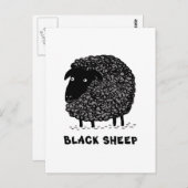 Zwarte schapen briefkaart (Voorkant / Achterkant)