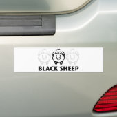 zwarte schapen bumpersticker (Op auto)