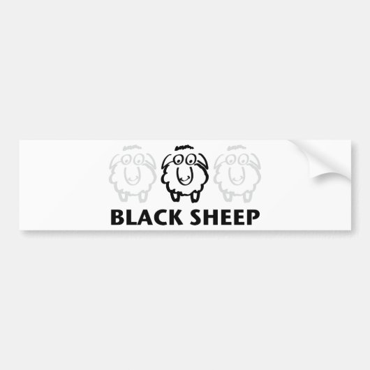 zwarte schapen bumpersticker (Voorkant)