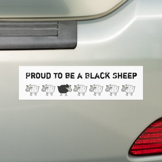 Zwarte schapen bumpersticker (Op auto)