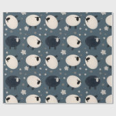 Zwarte schapen cadeaupapier (Vlak)