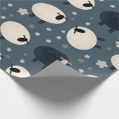 Zwarte schapen cadeaupapier (Hoek)