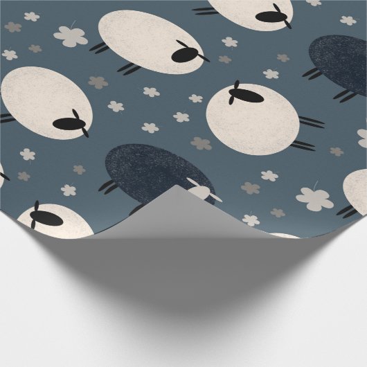 Zwarte schapen cadeaupapier (Hoek)