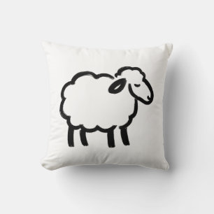 Zwarte Schapen – Cozy Dieren Inkt Ontwerp op Kussen